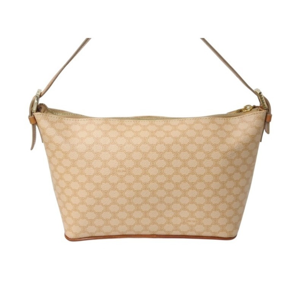 Celine Macadam Logo Handbag Beige Tan Leather - Picture 3 of 9